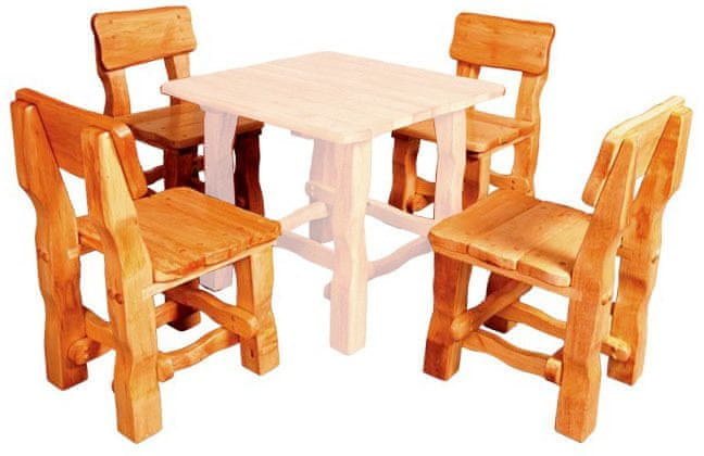 eoshop Záhradná stolička MO213 (MO100), jelša masív (Farba dreva: Brunat)